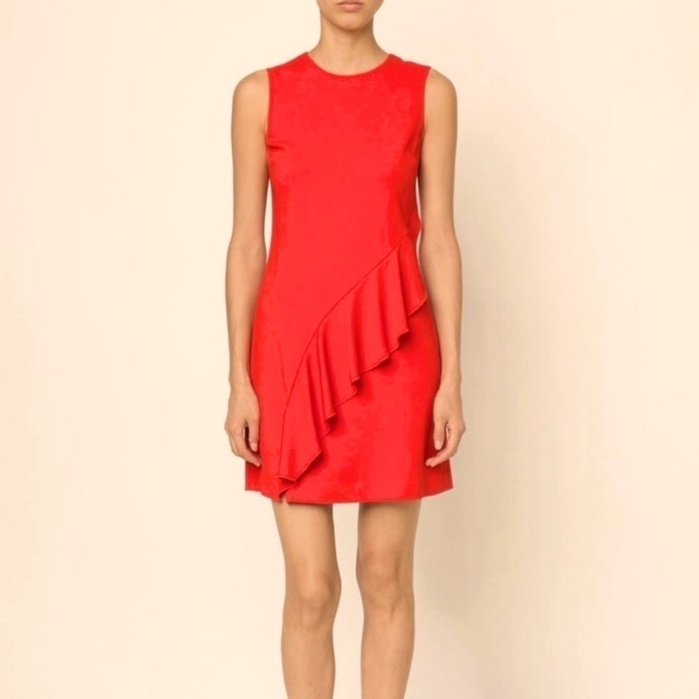 ALC Clarence Sleeveless Ruffle Dress Tomato 2